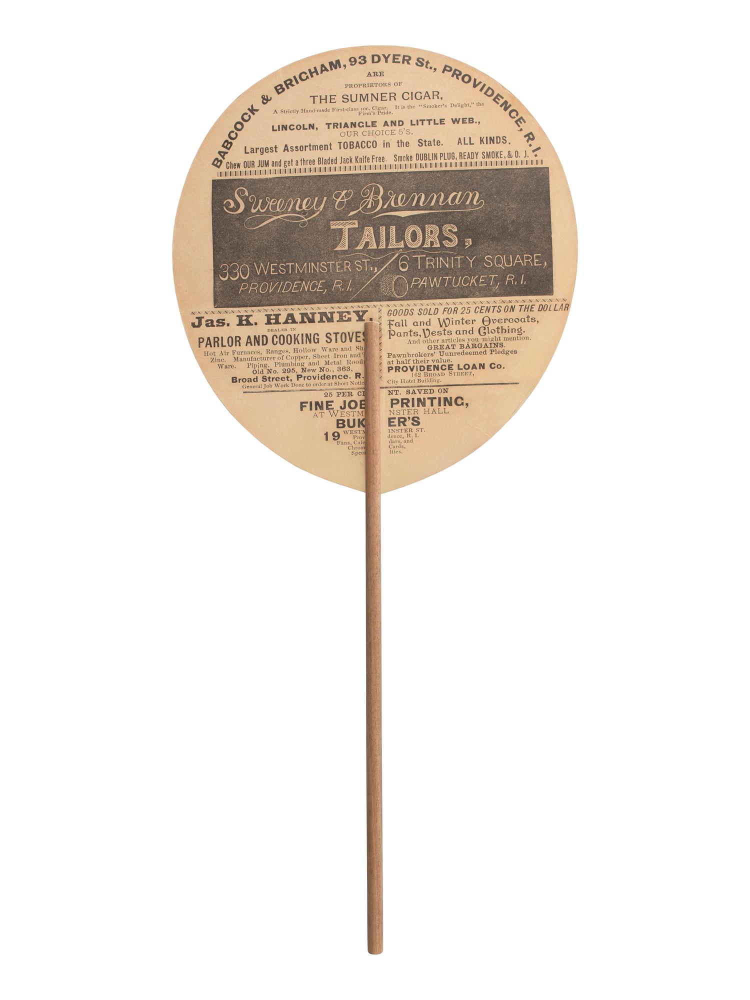 [1888 ELECTION]. Campaign bandanas, jugate fan, and other ephemera from the Grover Cleveland and Allen G. Thurman 1888 campaign, comprising:
