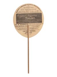 [1888 ELECTION]. Campaign bandanas, jugate fan, and other ephemera from the Grover Cleveland and Allen G. Thurman 1888 campaign, comprising: