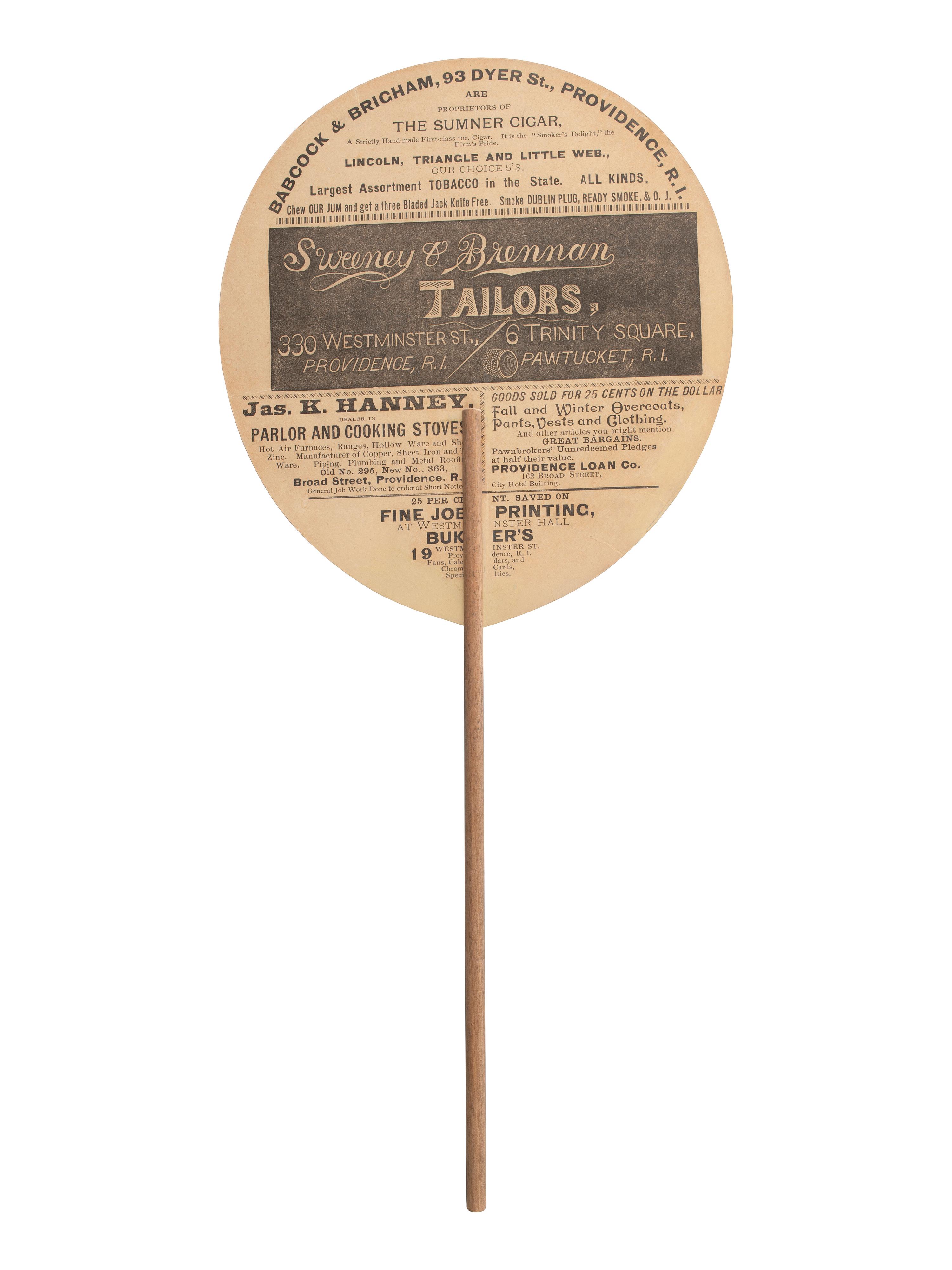 [1888 ELECTION]. Campaign bandanas, jugate fan, and other ephemera from the Grover Cleveland and Allen G. Thurman 1888 campaign, comprising: