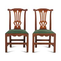A Pair of George III Mahogany Side Chairs