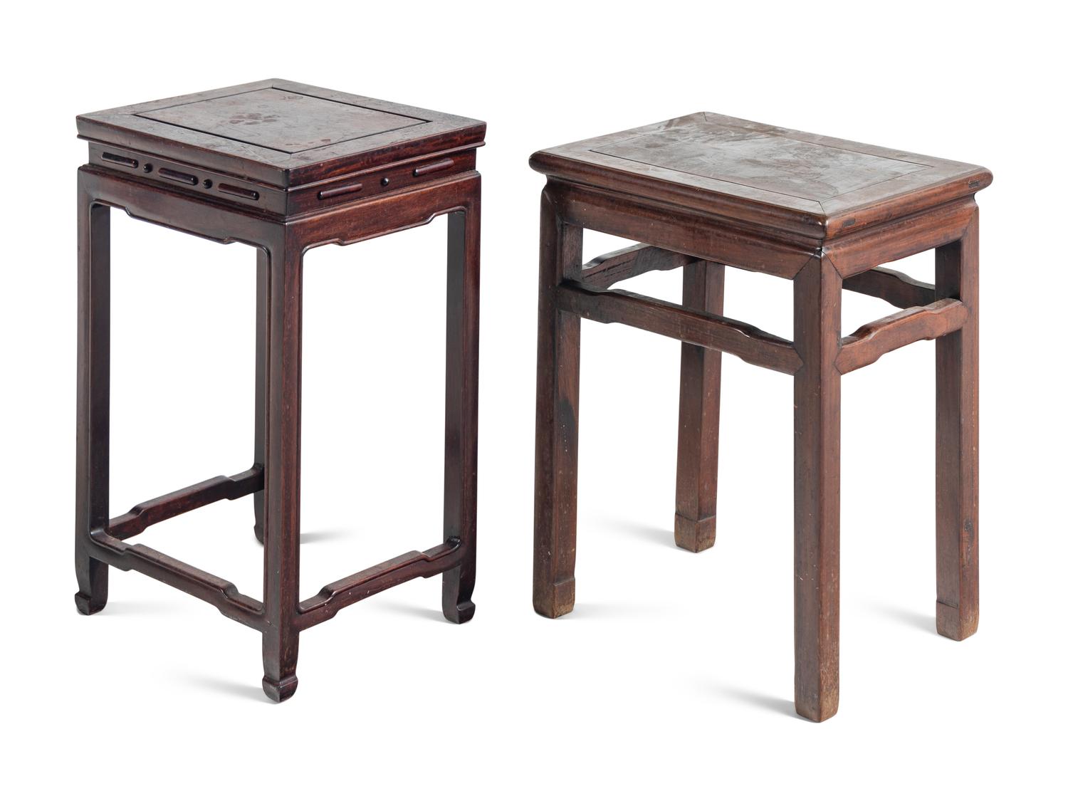 Four Chinese Hardwood Rectangular Stands