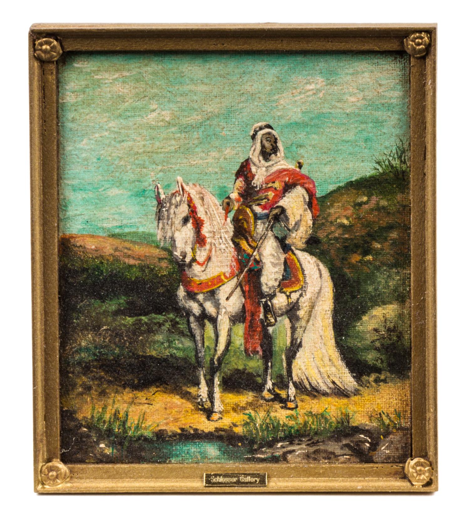 After Adolf Schreyer, (German, 1828-1899), Arab Warrior on Horseback