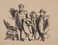 A group of four American prints (Irving Amen, Bitter Harvest ; Richard Correll, The Railroaders ; John de Martelly, Give us this Day ; Barbara Latham, A Negro Group )