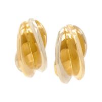 BICOLOR GOLD CLIP EARRINGS