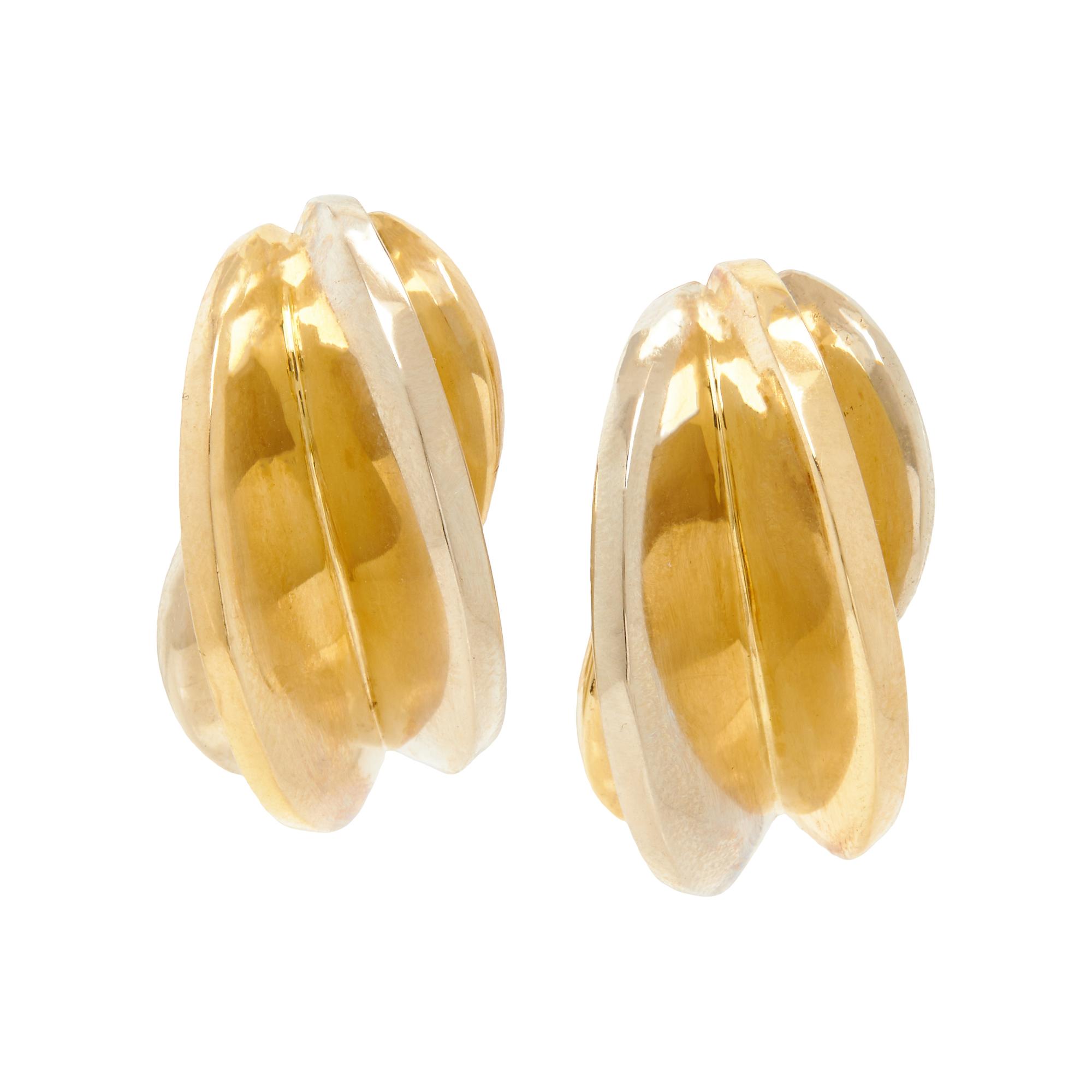 BICOLOR GOLD CLIP EARRINGS