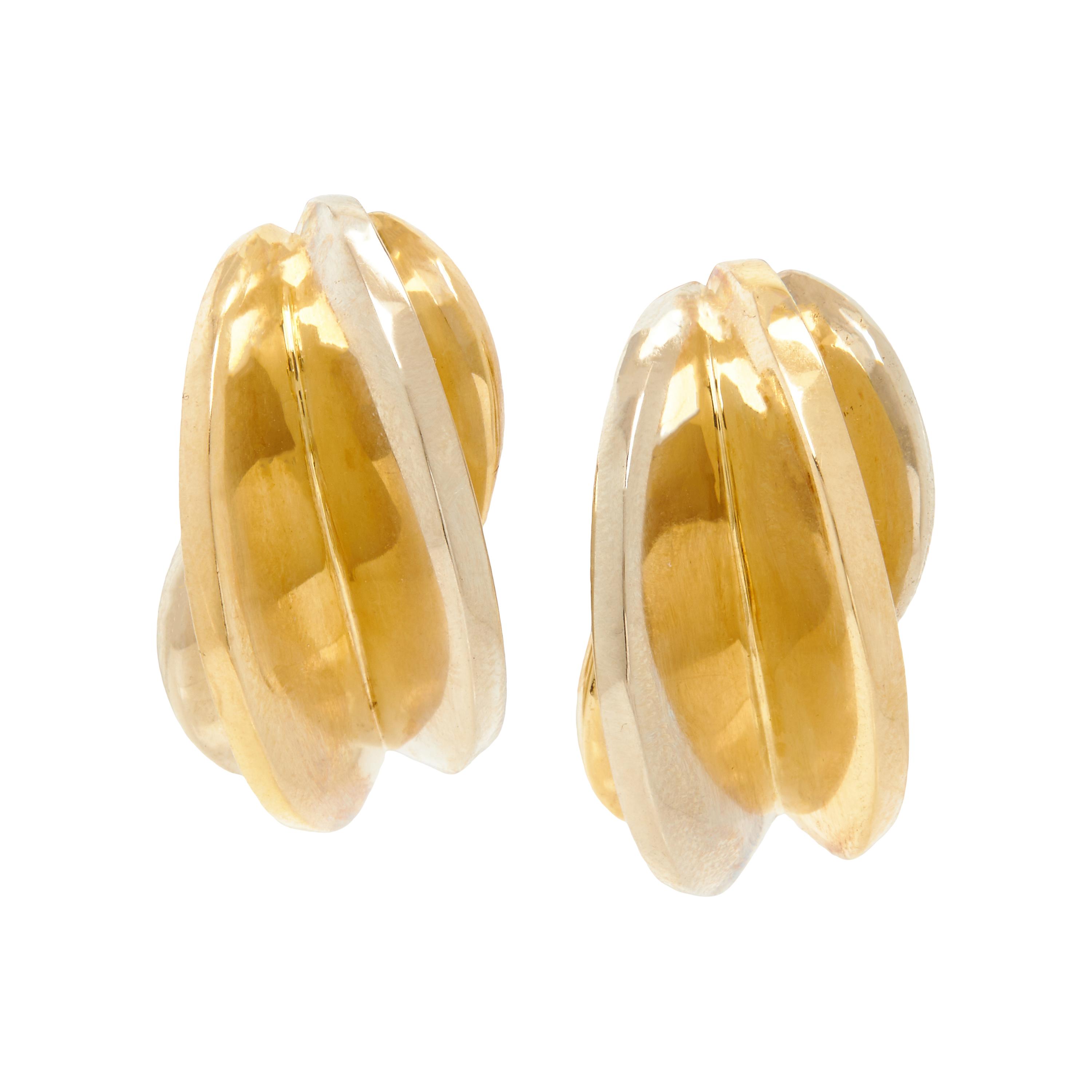 BICOLOR GOLD CLIP EARRINGS