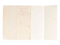 [CIVIL WAR]. Manuscript "Statement of Ordnance Stores, Lost while in possession and charge of Captain Gilbert W. Elliott, 102nd New York Volunteers" at the Battle of Chancellorsville, VA. October 1863.