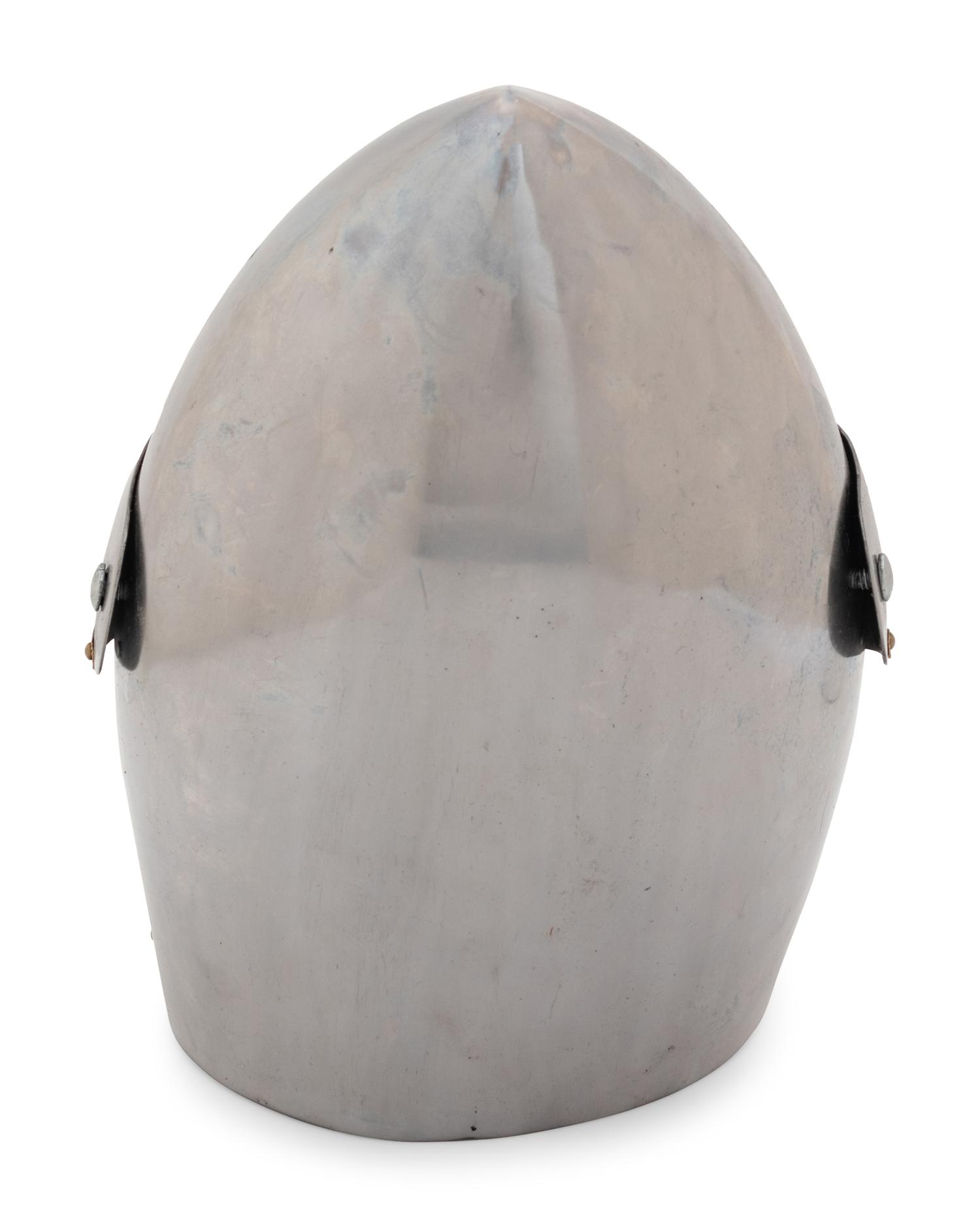 A Group of Four Pressed Metal Armor Helmets