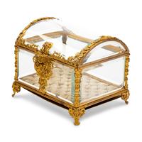 A French Gilt-Metal Mounted Glass Table Casket