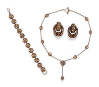 A Sterling Silver and 18 Karat Yellow Gold Demi-Parure, John Hardy,