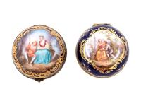 A Meissen Painted and Parcel Gilt Porcelain Circular Box