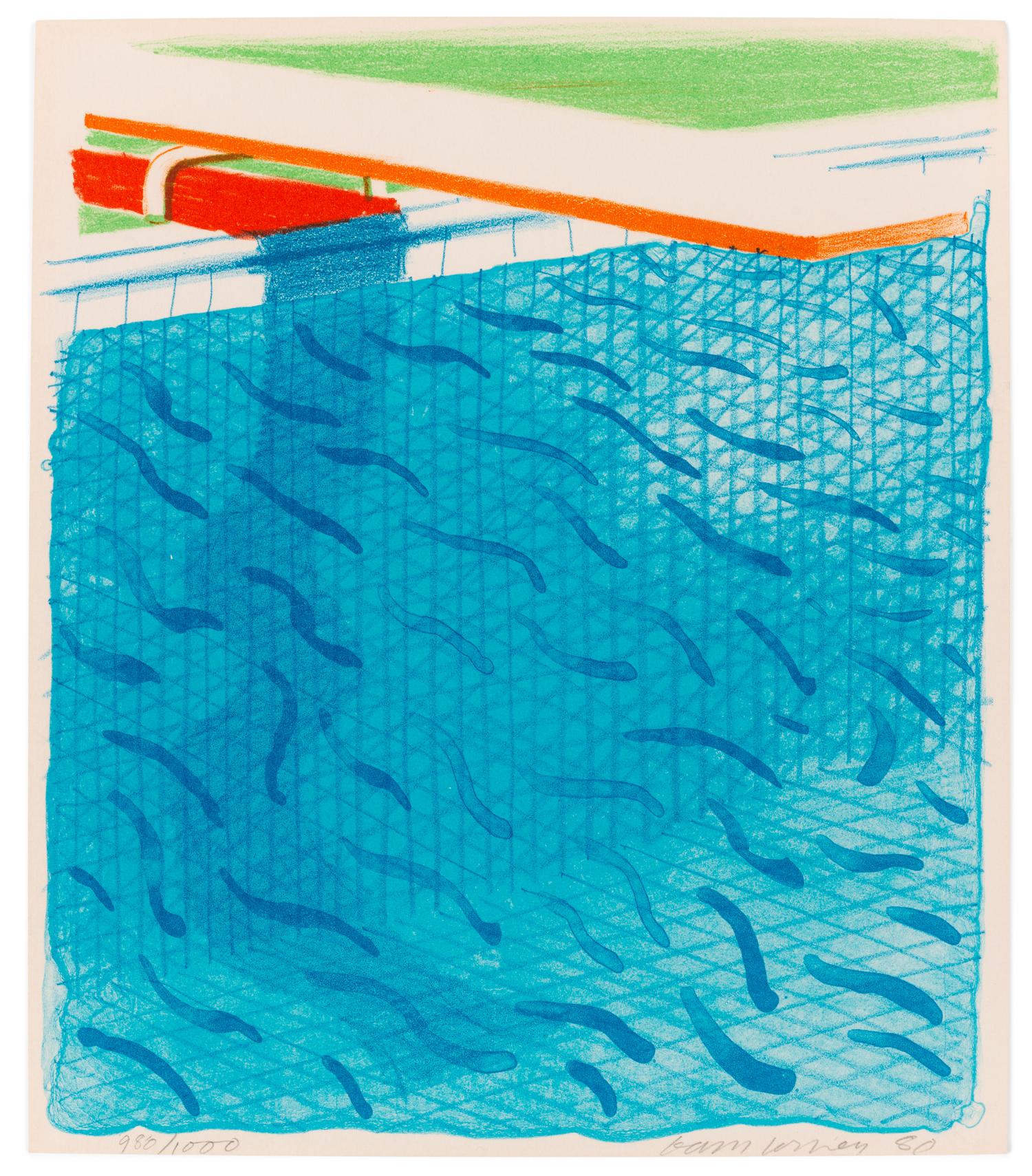 Pool Made with Paper and Blue Ink for Book