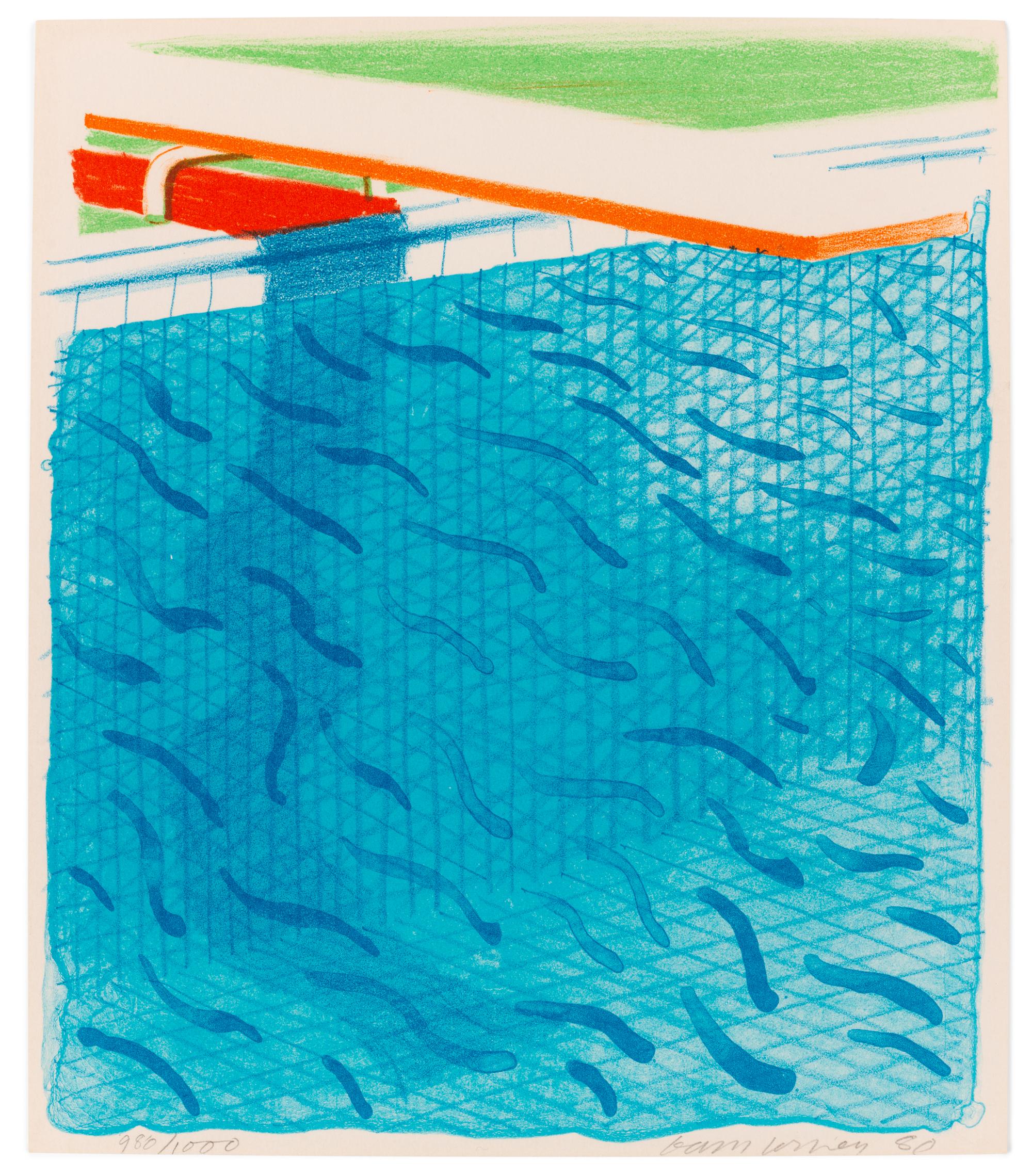 Pool Made with Paper and Blue Ink for Book