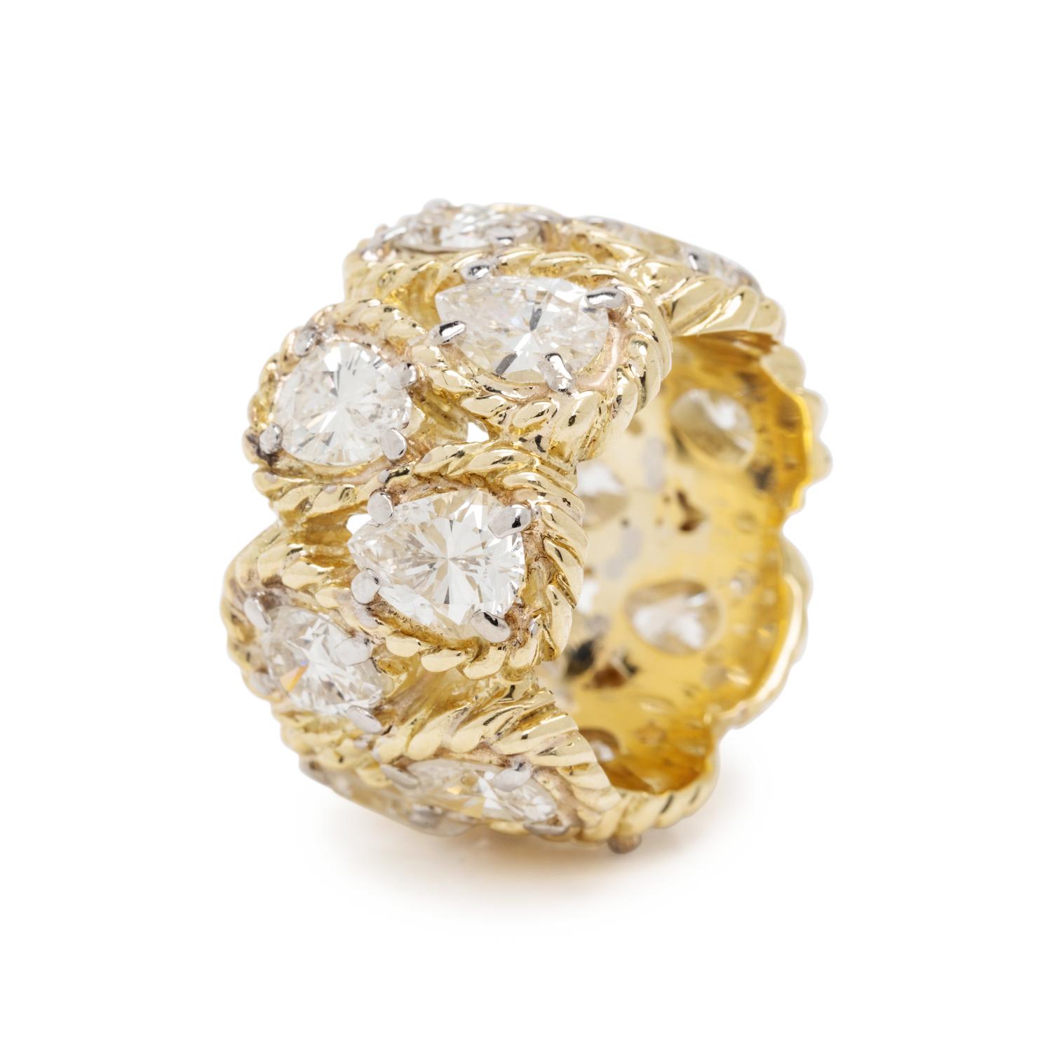 YELLOW GOLD AND DIAMOND ETERNITY BAND