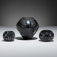 Carved Blackware Pottery