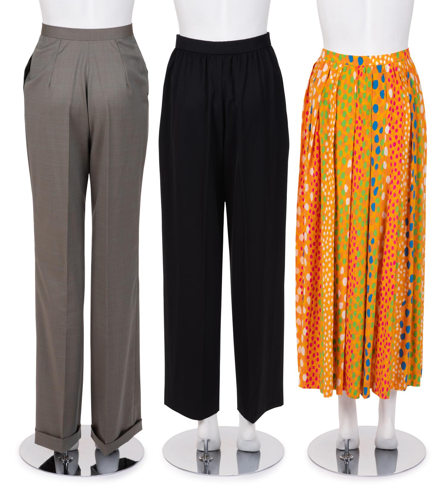 Four Givenchy Couture Separates: Two Pants, One Skirt, and One Shawl, 1980-1998