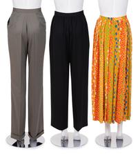 Four Givenchy Couture Separates: Two Pants, One Skirt, and One Shawl, 1980-1998