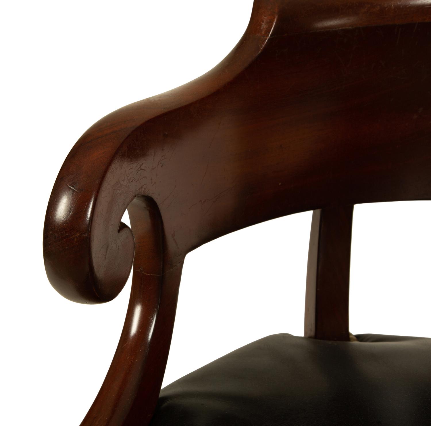 A Regency Mahogany Desk Chair — 19TH CENTURY