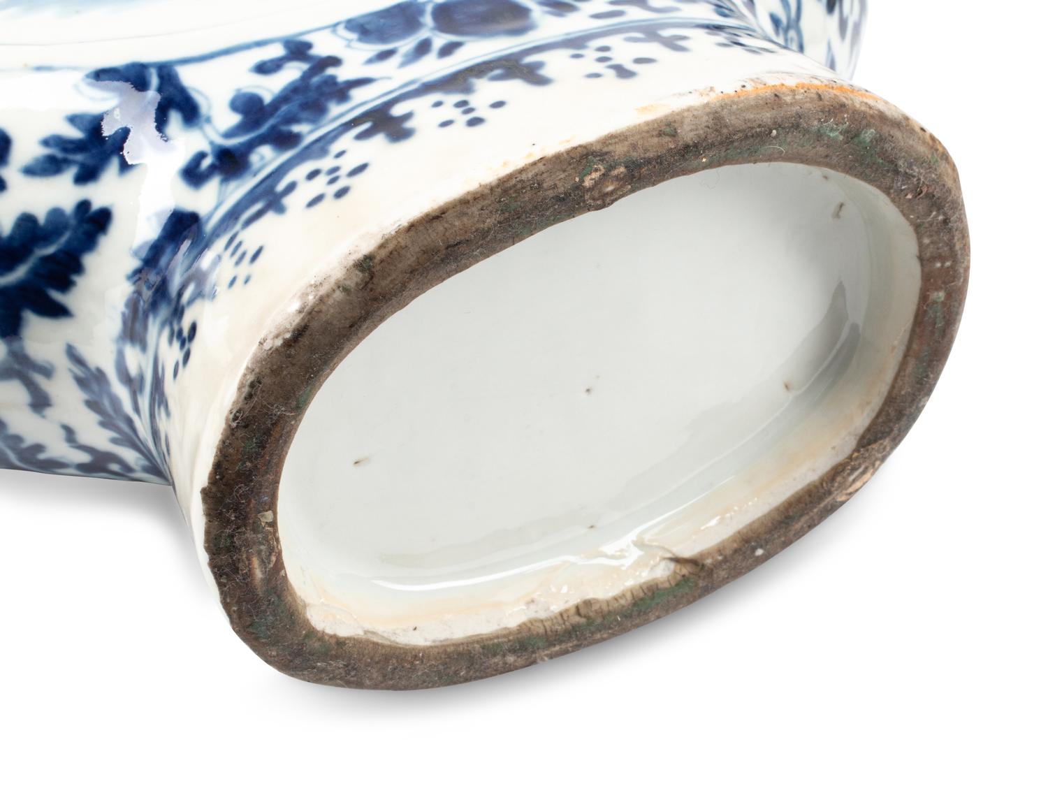 A Pair of Chinese Export Porcelain Moon Flasks