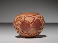 Carved Polychrome Pottery Jar January 1995