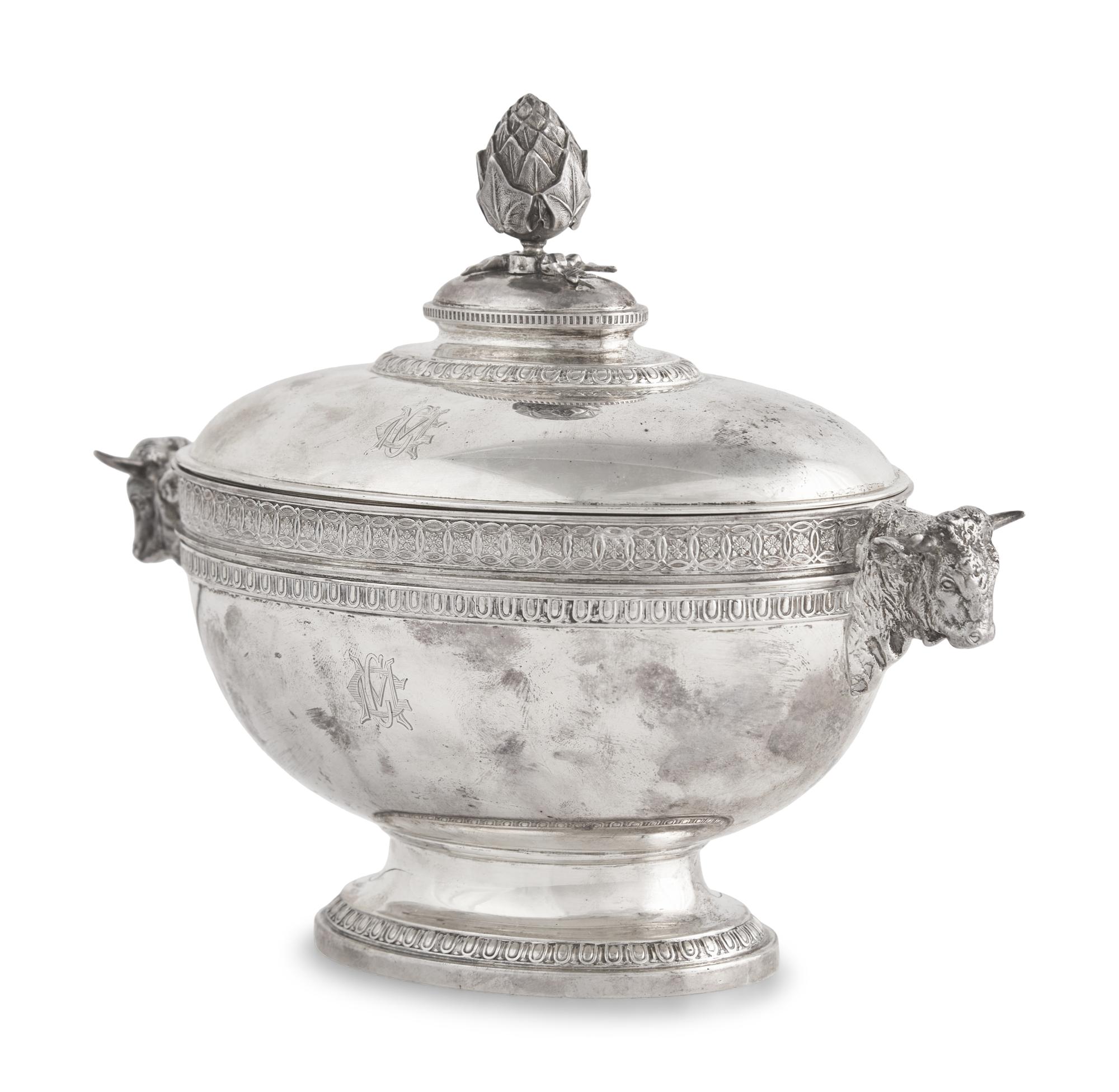 A Small Sterling Silver Covered Tureen, John C. Moore for Tiffany & Co., New York, NY, Circa 1865-1870