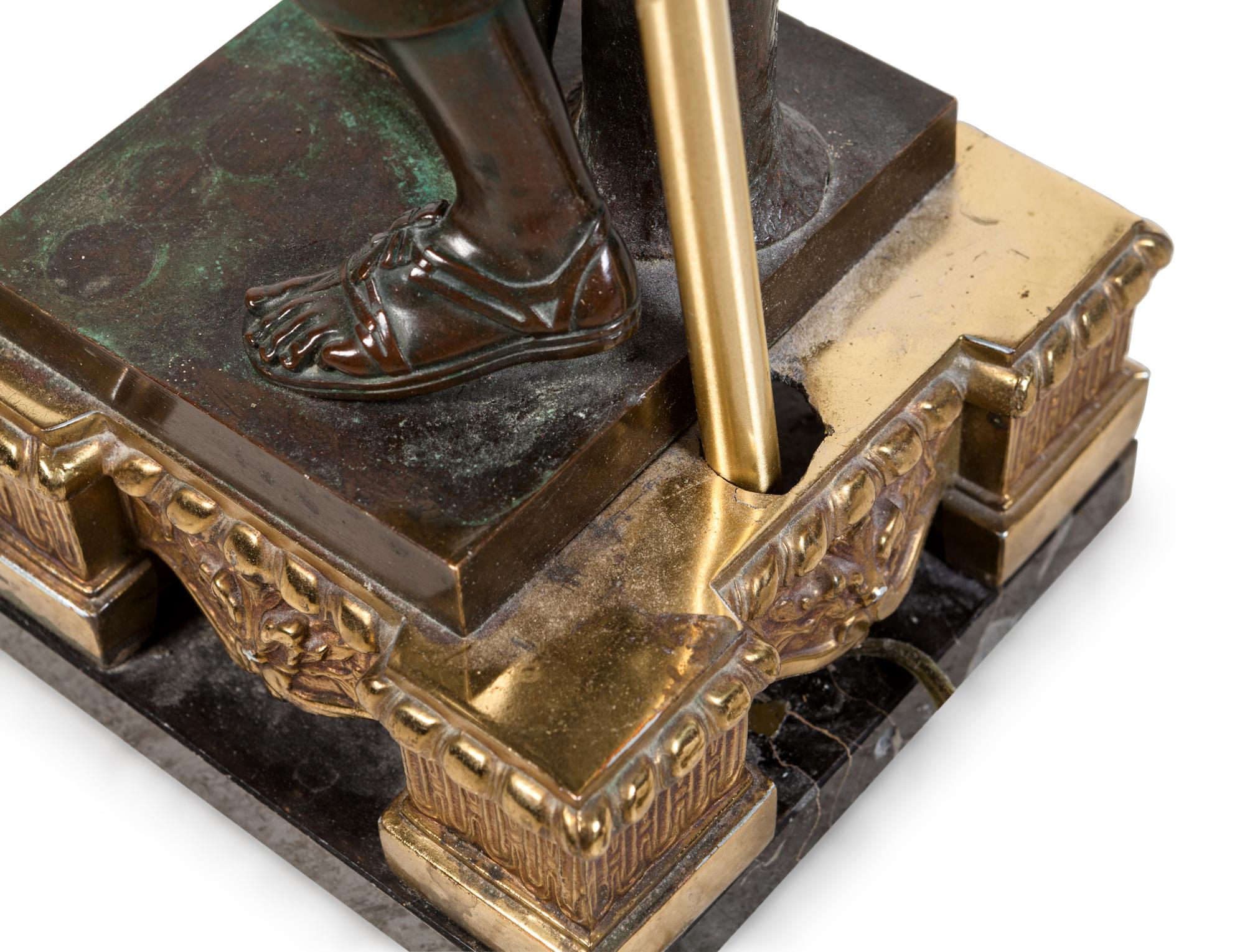 A Grand Tour Bronze Figure Mounted as a Lamp