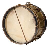 Unmarked Brass Shell Snare Drum Attributed to Thomas Leech & Company of Memphis