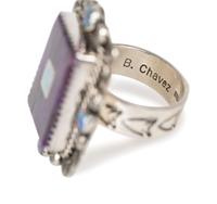 Matching Sterling Silver, Sugilite, and Opal Cuff Bracelet AND Ring
