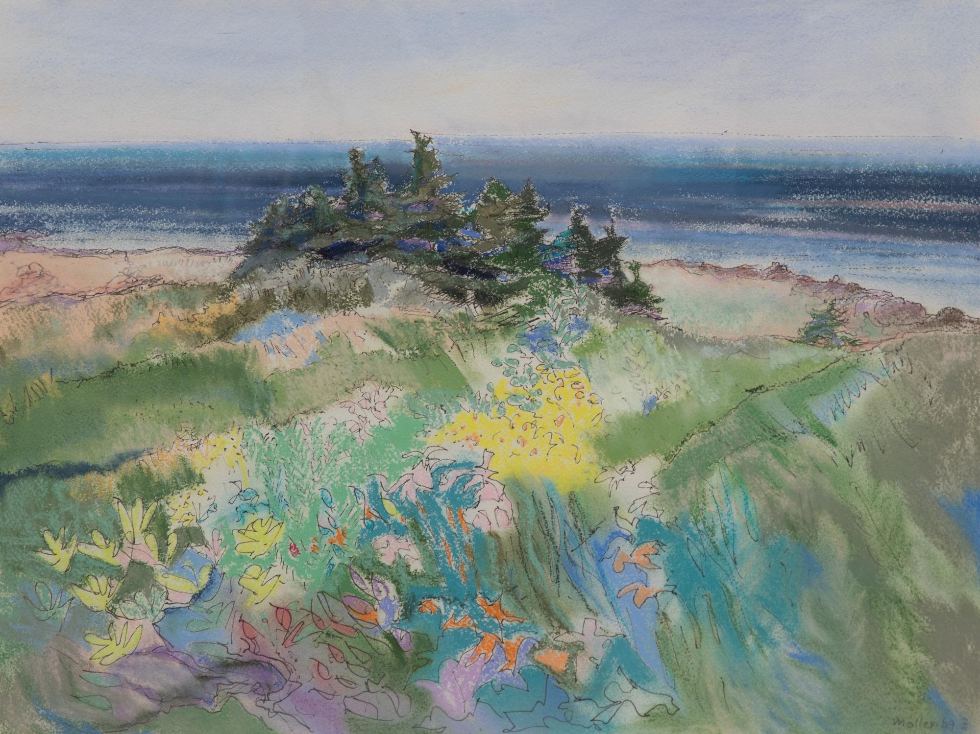 Hans Moller, (American, 1905-2000) — Monhegan Landscape, 1969