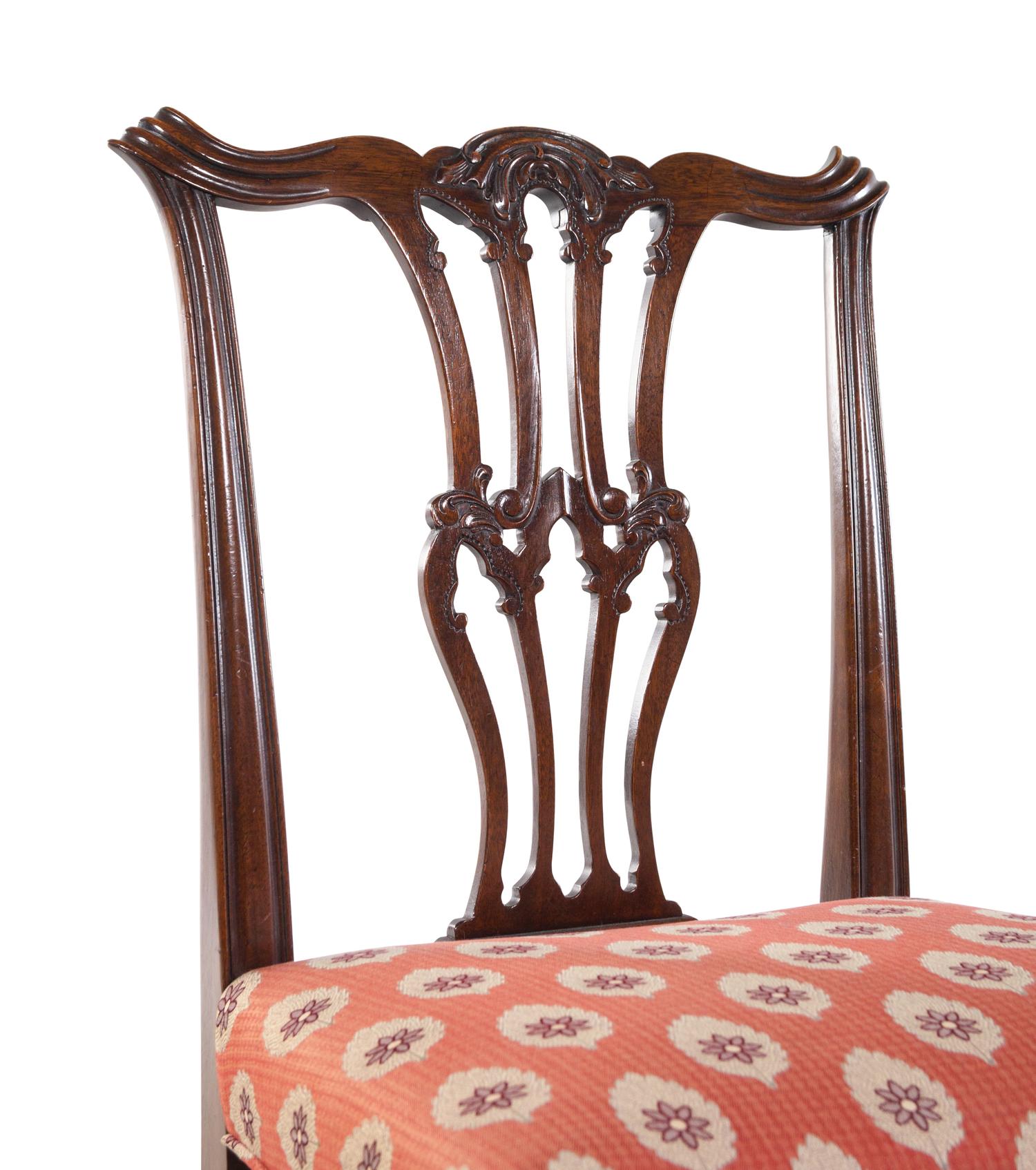 A Set of Eight George III Style Mahogany Dining Chairs