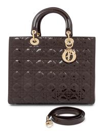 Christian Dior Brown Cannage Medium Lady Dior Bag, 2010
