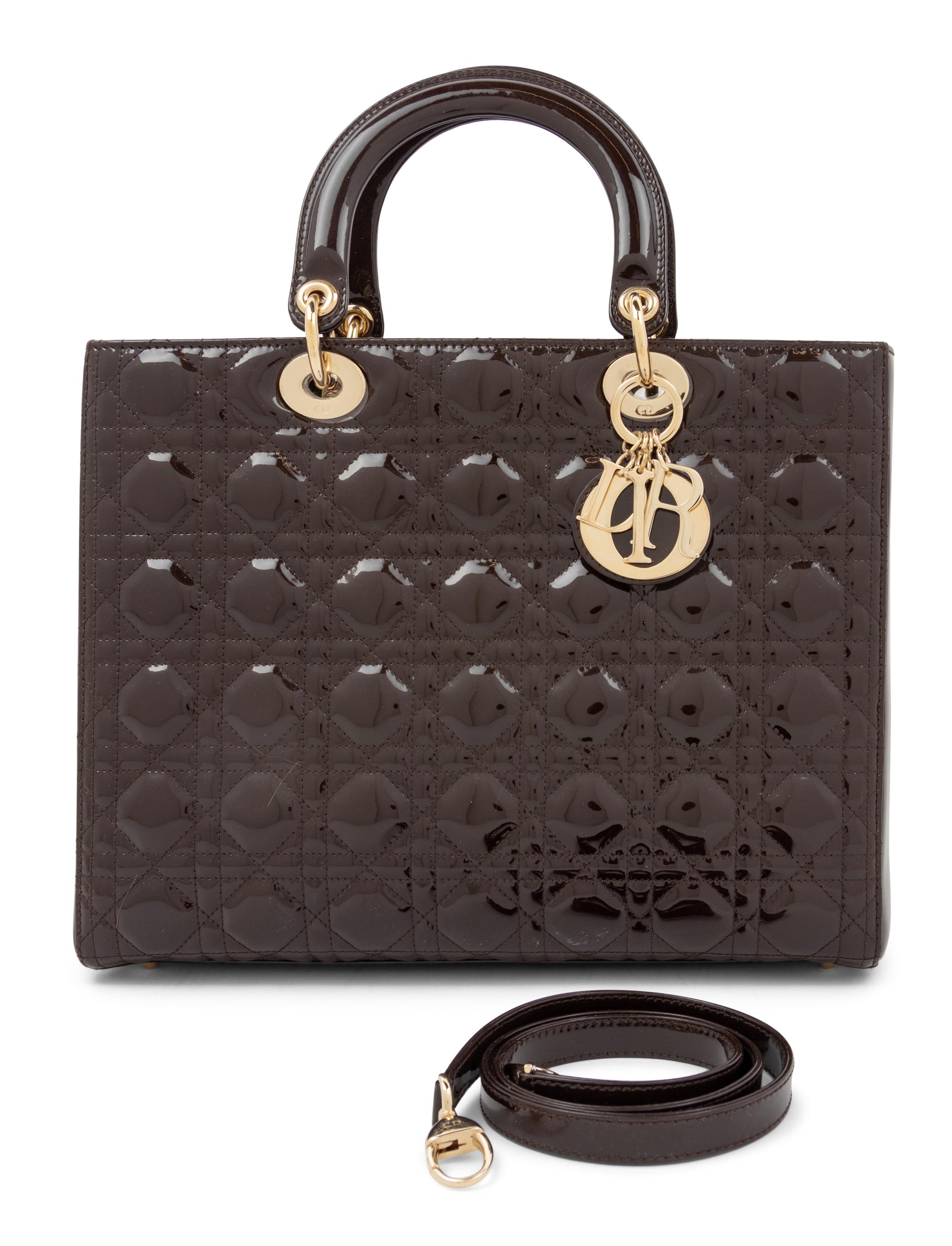 Christian Dior Brown Cannage Medium Lady Dior Bag, 2010
