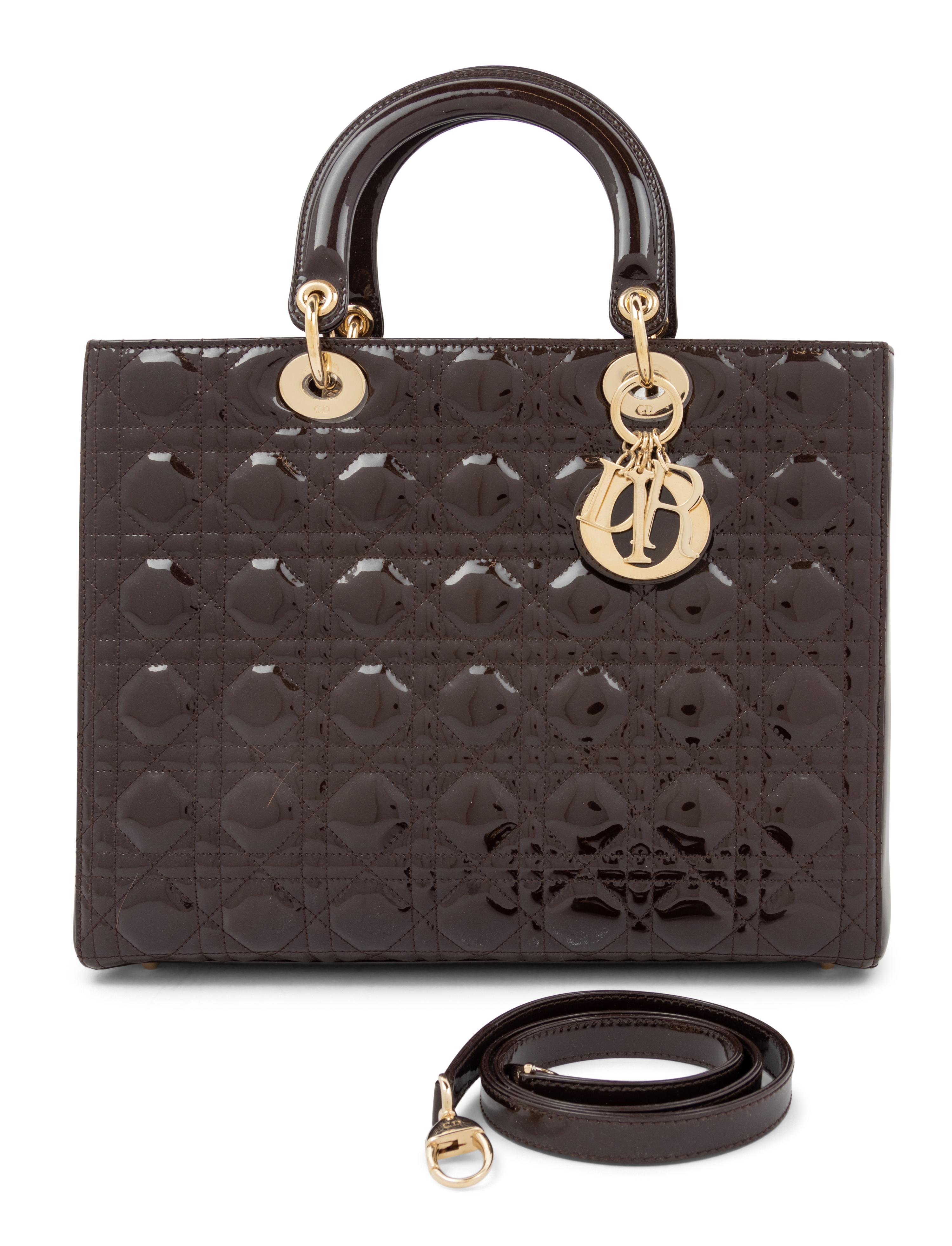 Christian Dior Brown Cannage Medium Lady Dior Bag, 2010