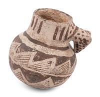 Tularosa Black-on-White Miniature Pottery Pitcher, with Duck Effigy