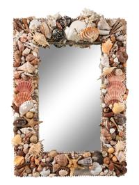 A Pair of Grotto Style Shell-Encrusted Mirrors