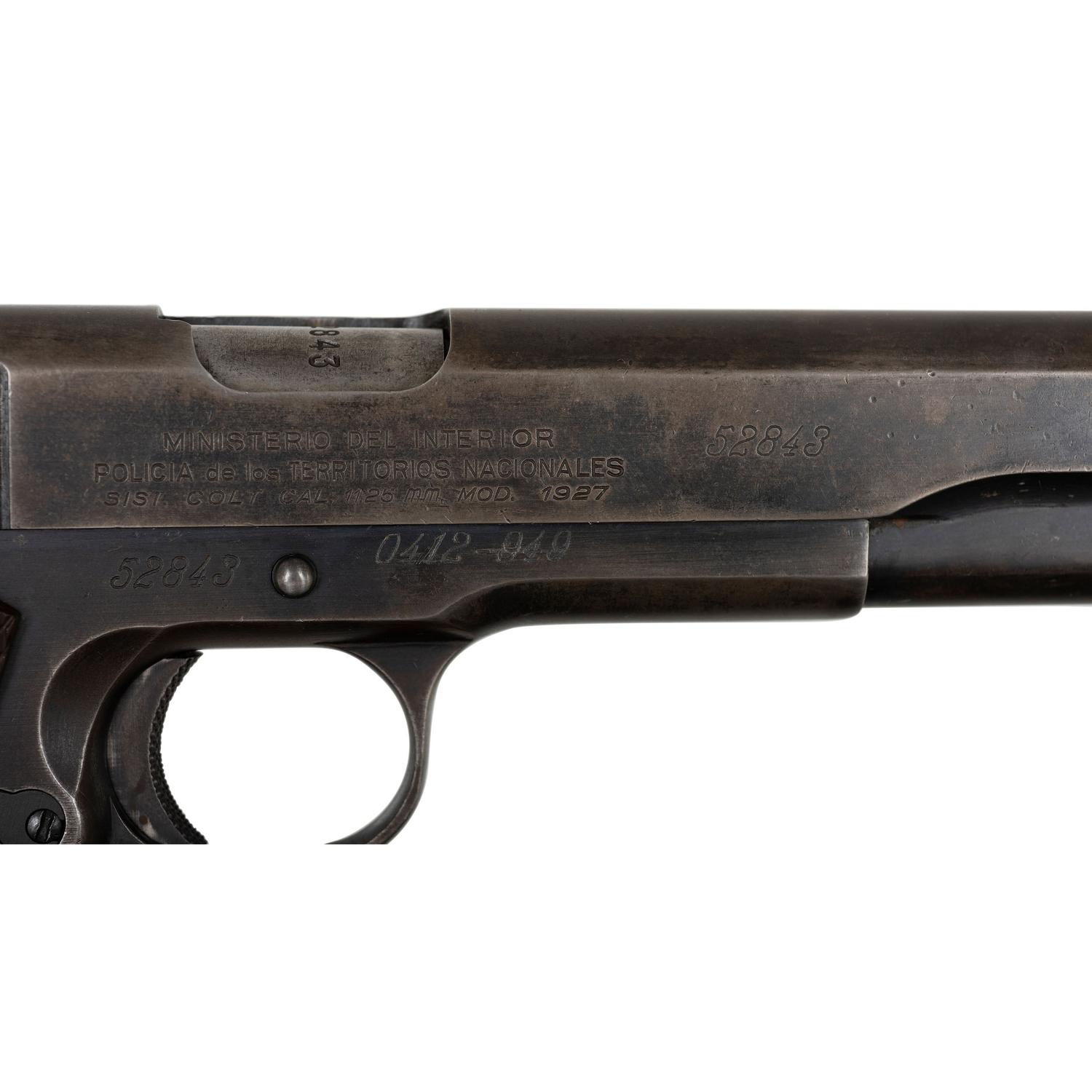 ** Argentine Model 1927 Pistol in Box, Police Issue Marked
