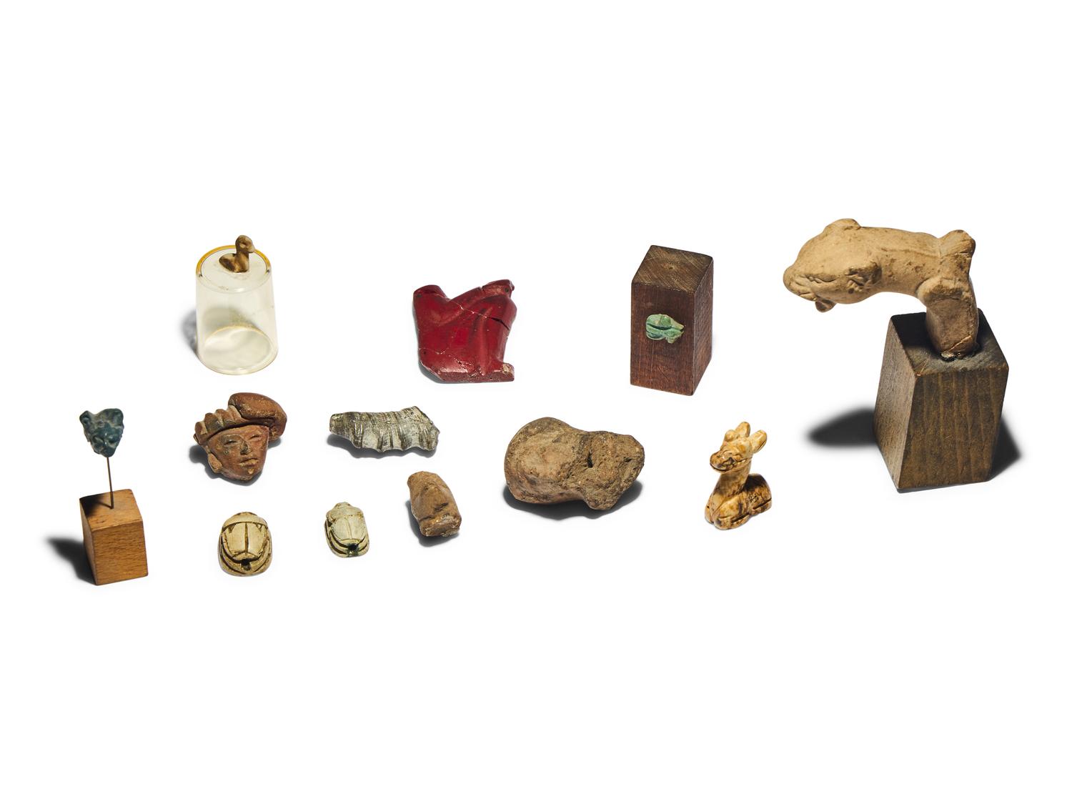 A Group of Nine Small Ancient Objects and Fragments
