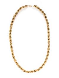 YELLOW GOLD ROPE LINK NECKLACE