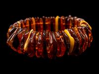Four Chinese Beaded Amber Jewelry