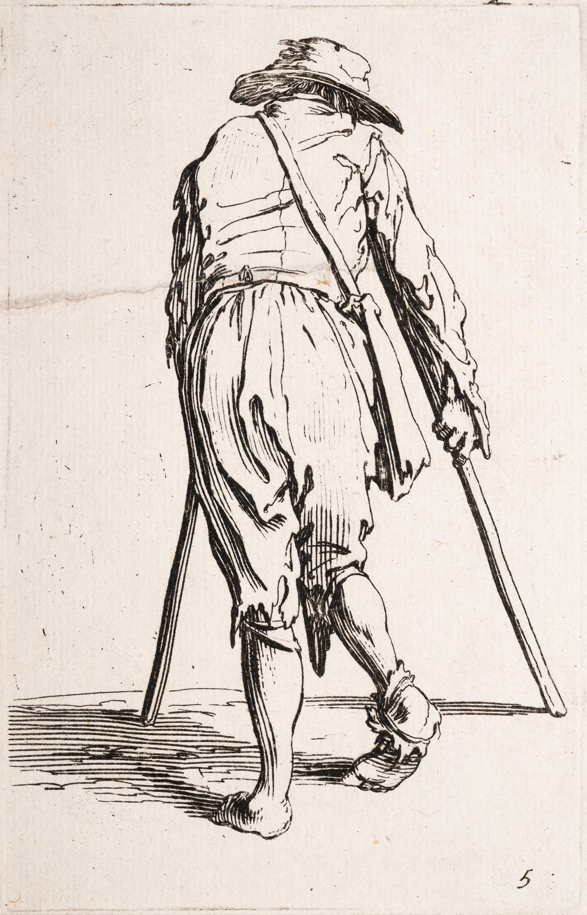 A Group of Five Engravings After Jacques Callot (French, 1592-1635)