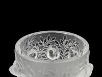 A Lalique Elisabeth Vase, Anemone Ornament and Four Floral Ornaments