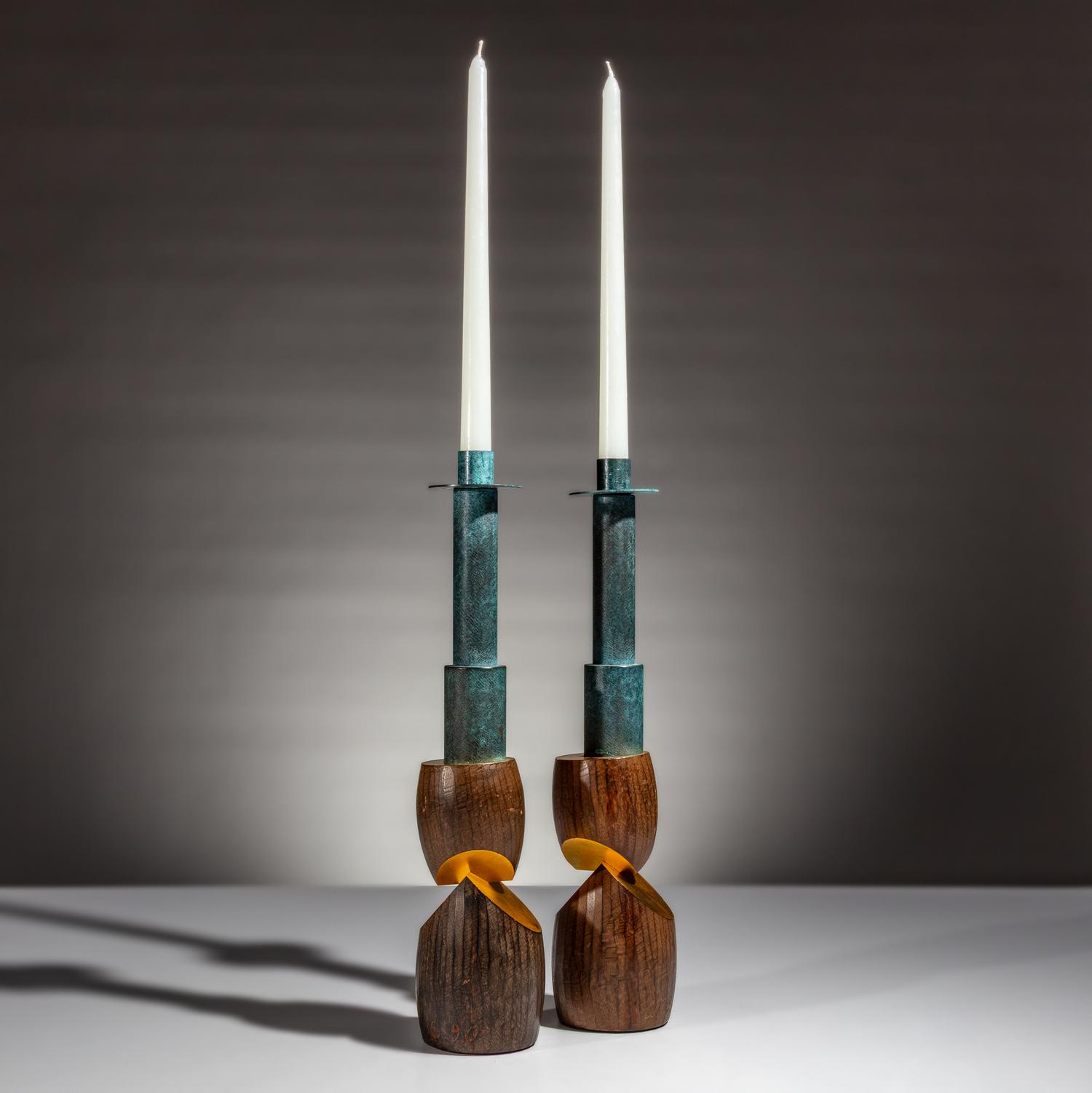 Wendell Castle (American, 1932–2018) — Pair of Candlesticks, 1990