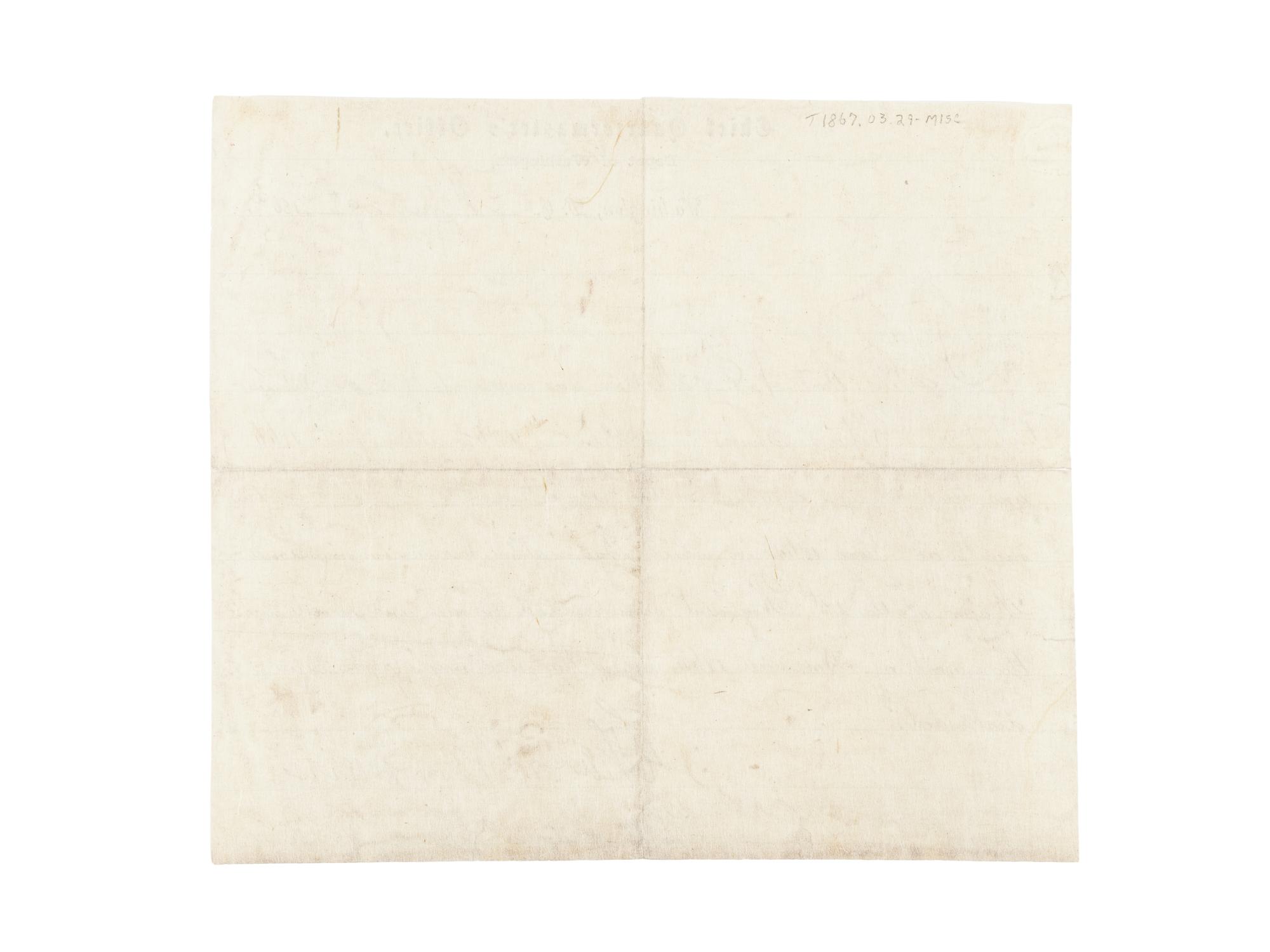 LINCOLN, Abraham (1809-1865). Autograph note, signed ("A. Lincoln"), as President, Washington, D.C., 7 April 1864.