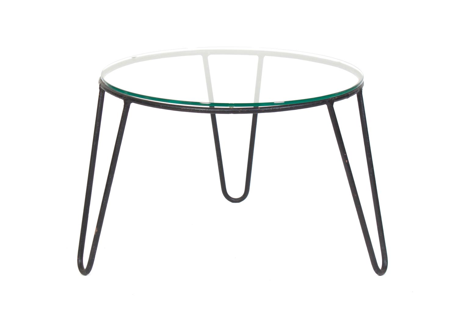 A Metal Occasional Table Diameter 23 3/4 inches. — 20TH CENTURY