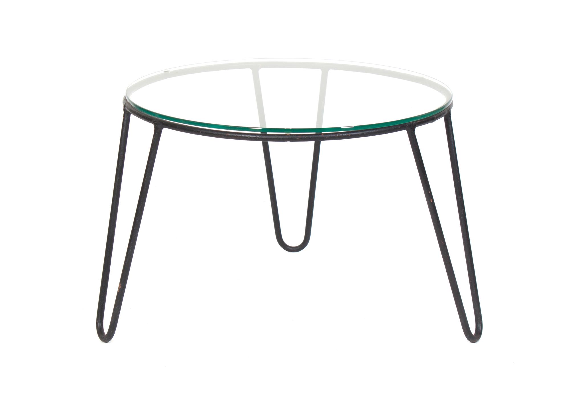 A Metal Occasional Table Diameter 23 3/4 inches. — 20TH CENTURY
