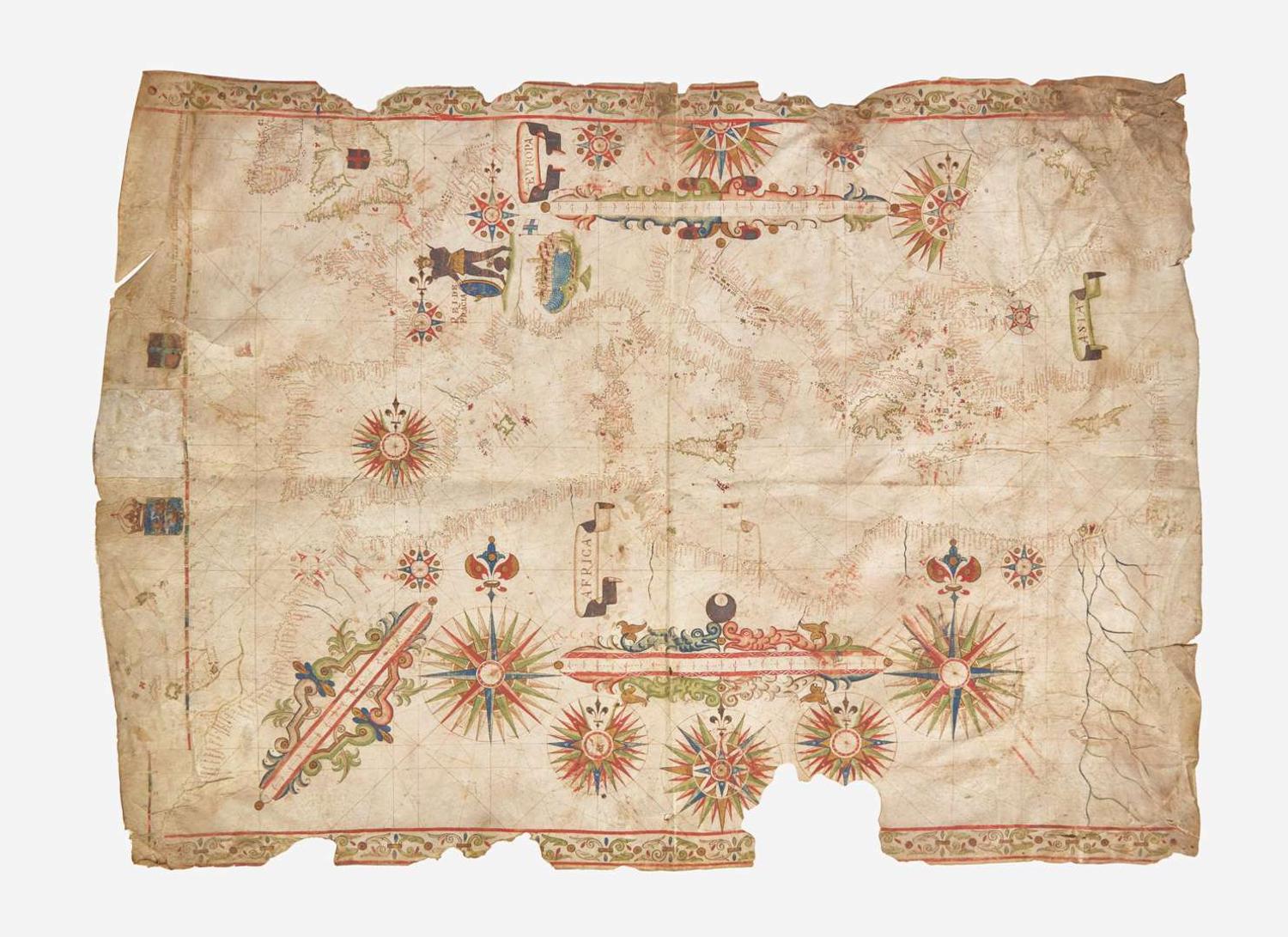 [Maps & Atlases] Oliva, Joan: Portolan Chart of the Mediterranean