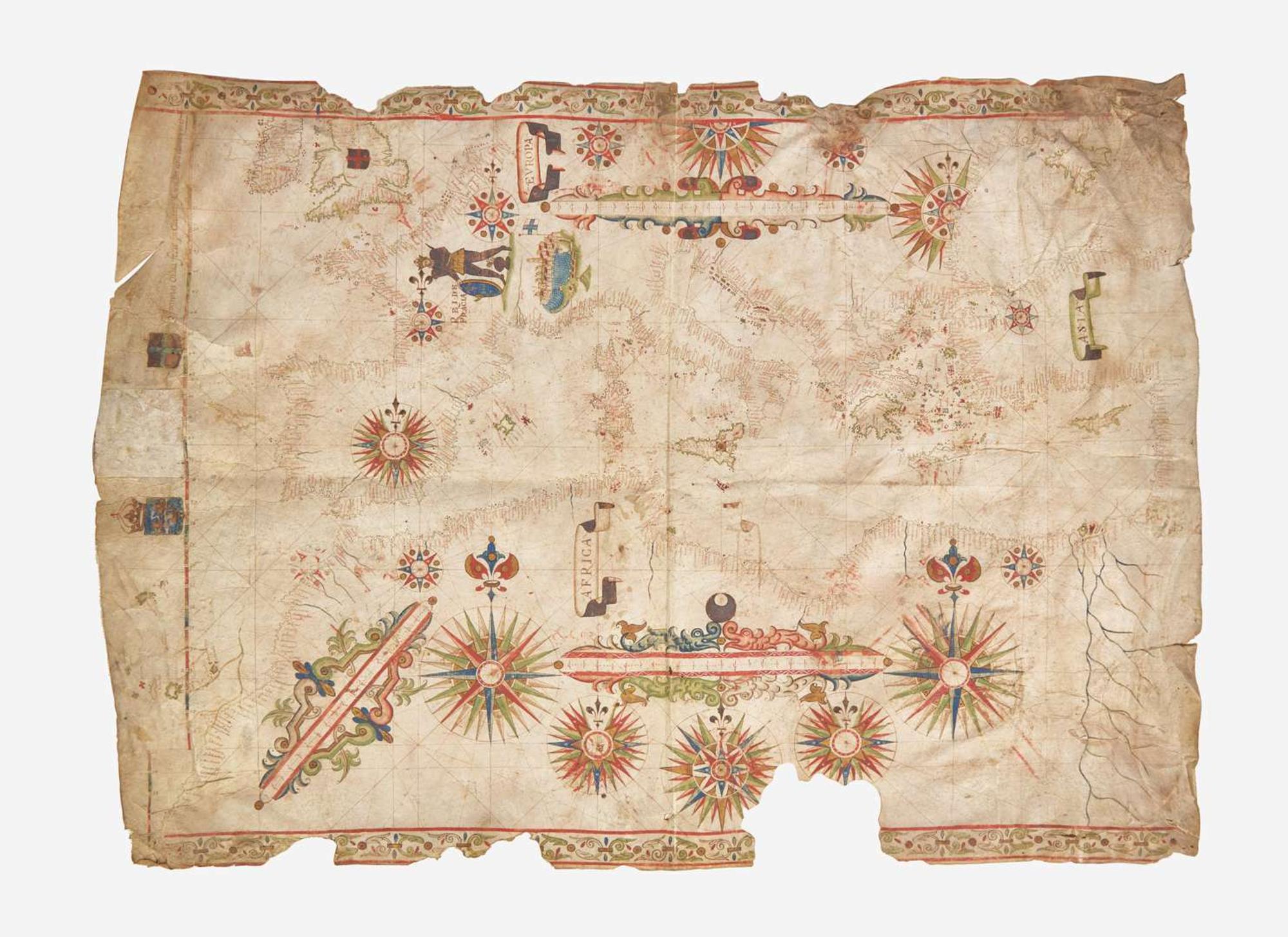 [Maps & Atlases] Oliva, Joan: Portolan Chart of the Mediterranean