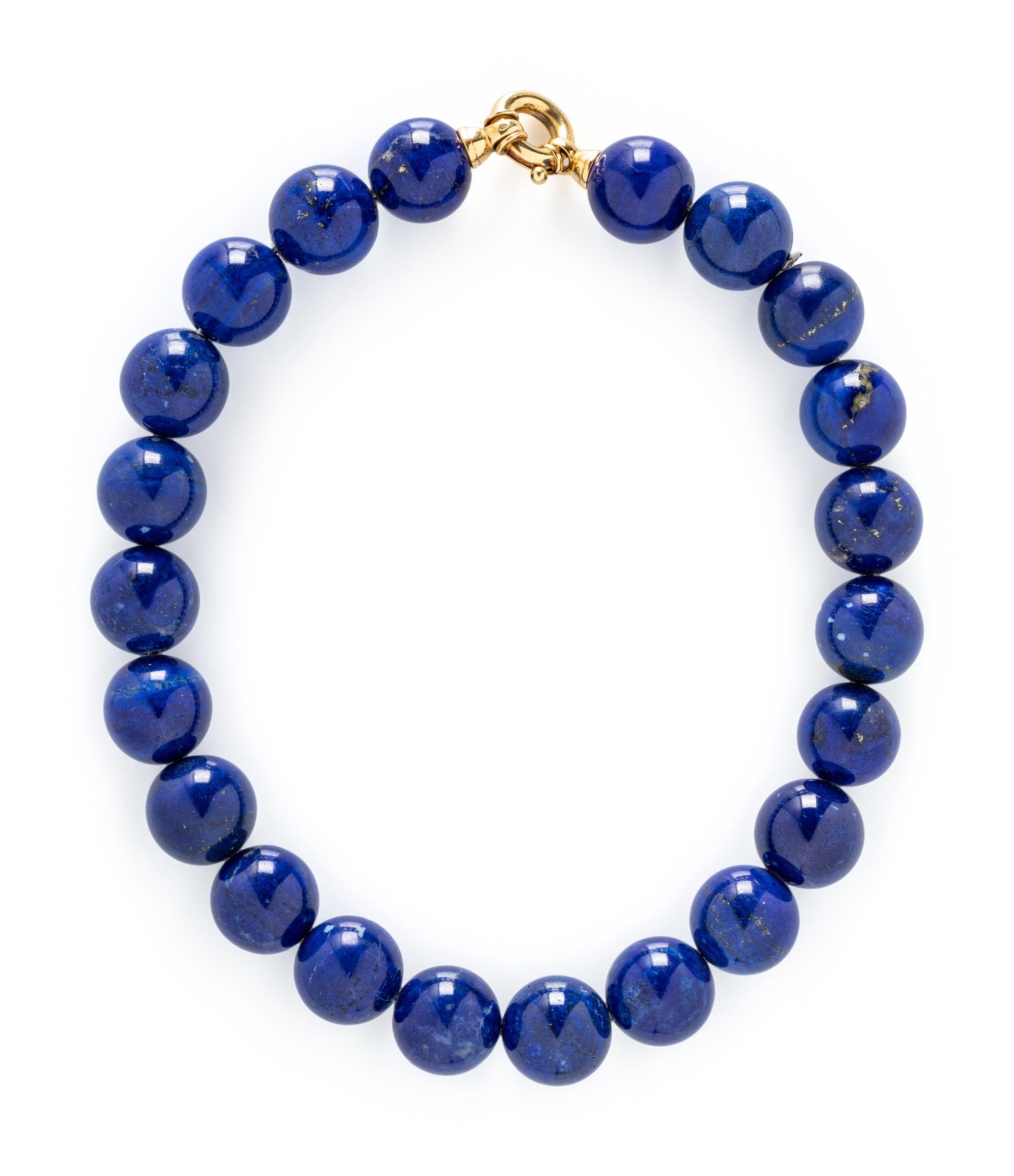 LAPIS LAZULI BEAD NECKLACE