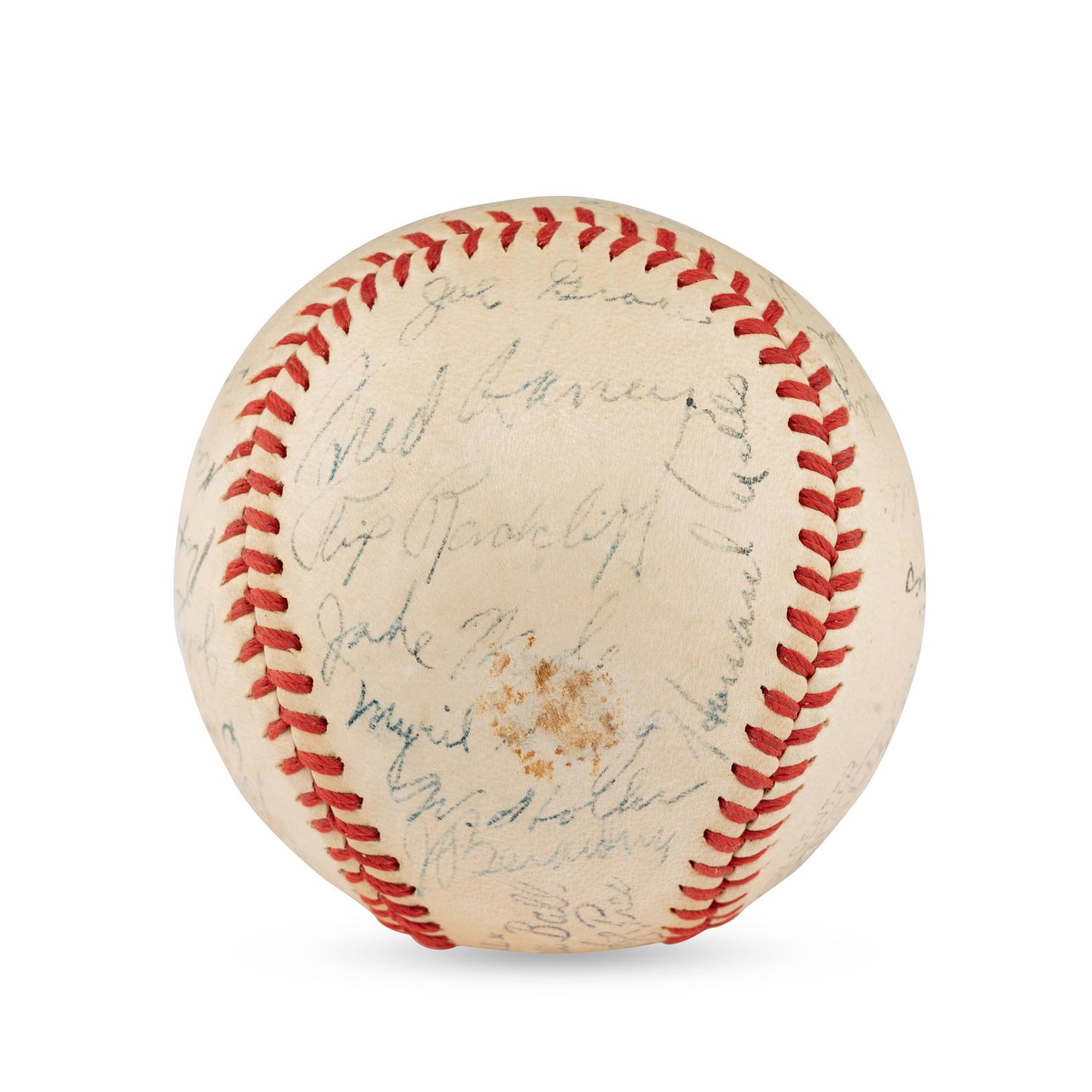 A 1940 St. Louis Browns Team Signed Autograph Baseball