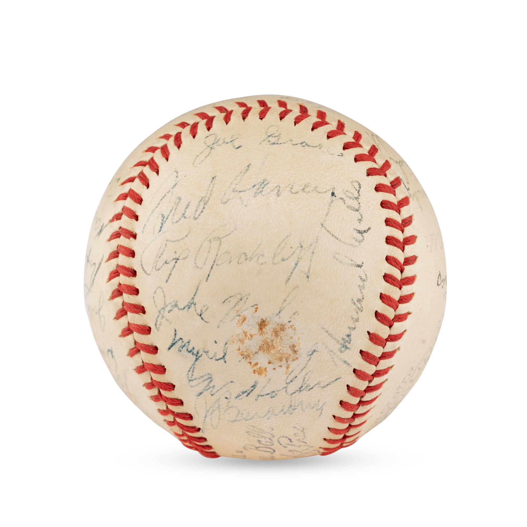 A 1940 St. Louis Browns Team Signed Autograph Baseball